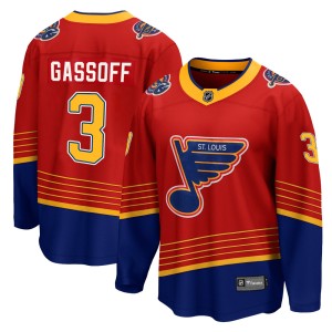Bob Gassoff Youth Fanatics Branded St. Louis Blues Breakaway Red 2020/21 Special Edition Jersey