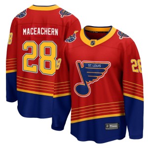 MacKenzie MacEachern Youth Fanatics Branded St. Louis Blues Breakaway Red Mackenzie MacEachern 2020/21 Special Edition Jersey