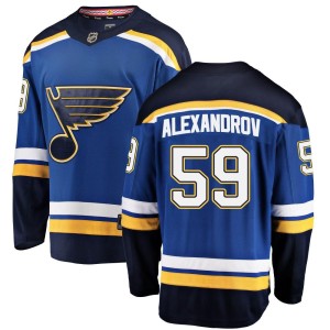 Nikita Alexandrov Men's Fanatics Branded St. Louis Blues Breakaway Blue Home Jersey
