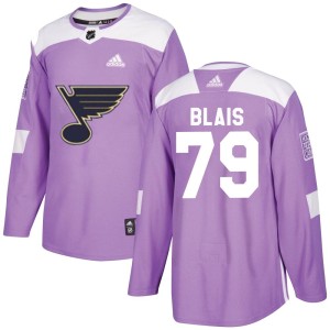 Sammy Blais Men's Adidas St. Louis Blues Authentic Purple Hockey Fights Cancer Jersey