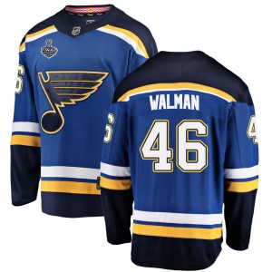 Jake Walman Youth Fanatics Branded St. Louis Blues Breakaway Blue Home 2019 Stanley Cup Final Bound Jersey