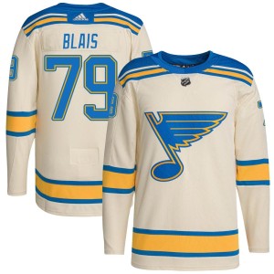 Sammy Blais Youth Adidas St. Louis Blues Authentic Cream 2022 Winter Classic Player Jersey