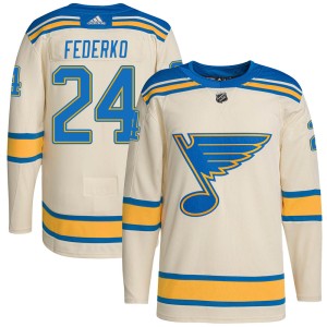 Bernie Federko Youth Adidas St. Louis Blues Authentic Cream 2022 Winter Classic Player Jersey