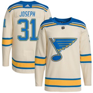 Curtis Joseph Youth Adidas St. Louis Blues Authentic Cream 2022 Winter Classic Player Jersey