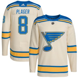 Barclay Plager Youth Adidas St. Louis Blues Authentic Cream 2022 Winter Classic Player Jersey