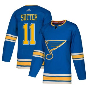 Brian Sutter Youth Adidas St. Louis Blues Authentic Blue Alternate Jersey