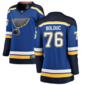 Zack Bolduc Women's Fanatics Branded St. Louis Blues Breakaway Blue Home Jersey
