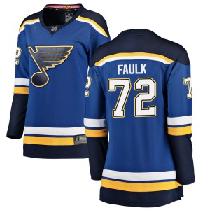 Justin Faulk Women's Fanatics Branded St. Louis Blues Breakaway Blue Home Jersey