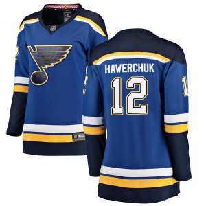 Dale Hawerchuk Women's Fanatics Branded St. Louis Blues Breakaway Blue Home Jersey