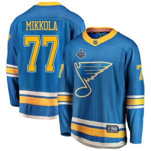 Niko Mikkola Men's Fanatics Branded St. Louis Blues Breakaway Blue Alternate 2019 Stanley Cup Final Bound Jersey
