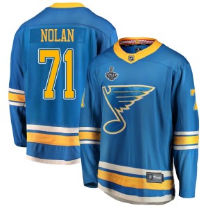 Jordan Nolan Men's Fanatics Branded St. Louis Blues Breakaway Blue Alternate 2019 Stanley Cup Final Bound Jersey