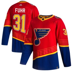 Grant Fuhr Youth Adidas St. Louis Blues Authentic Red 2020/21 Reverse Retro Jersey