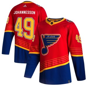 Samuel Johannesson Youth Adidas St. Louis Blues Authentic Red 2020/21 Reverse Retro Jersey