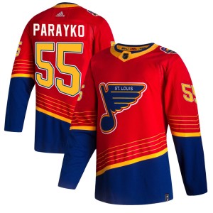 Colton Parayko Youth Adidas St. Louis Blues Authentic Red 2020/21 Reverse Retro Jersey