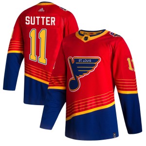 Brian Sutter Youth Adidas St. Louis Blues Authentic Red 2020/21 Reverse Retro Jersey