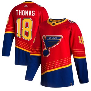 Robert Thomas Youth Adidas St. Louis Blues Authentic Red 2020/21 Reverse Retro Jersey