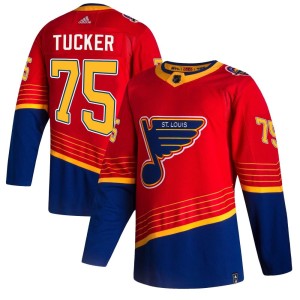 Tyler Tucker Youth Adidas St. Louis Blues Authentic Red 2020/21 Reverse Retro Jersey