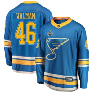 Jake Walman Youth Fanatics Branded St. Louis Blues Breakaway Blue Alternate 2019 Stanley Cup Final Bound Jersey