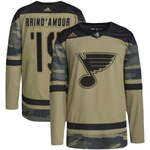 Rod Brind'amour Youth Adidas St. Louis Blues Authentic Camo Rod Brind'Amour Military Appreciation Practice Jersey