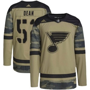Zach Dean Youth Adidas St. Louis Blues Authentic Camo Military Appreciation Practice Jersey