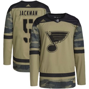 Barret Jackman Youth Adidas St. Louis Blues Authentic Camo Military Appreciation Practice Jersey