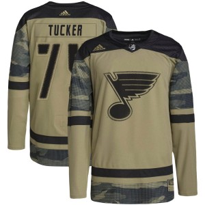 Tyler Tucker Youth Adidas St. Louis Blues Authentic Camo Military Appreciation Practice Jersey