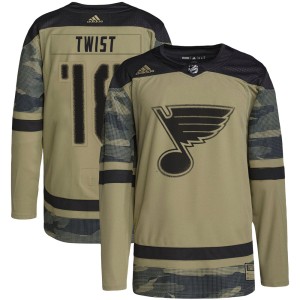 Tony Twist Youth Adidas St. Louis Blues Authentic Camo Military Appreciation Practice Jersey