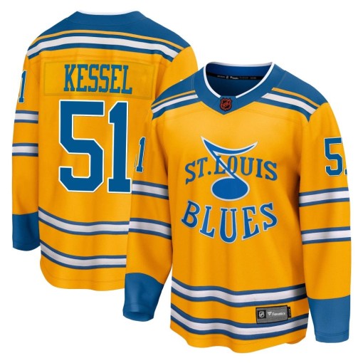 Matthew Kessel Men's Fanatics Branded St. Louis Blues Breakaway Yellow Special Edition 2.0 Jersey