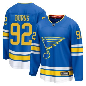 Quinton Burns Men's Fanatics St. Louis Blues Breakaway Blue Home 2025 Jersey