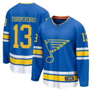 Alexey Toropchenko Men's Fanatics St. Louis Blues Breakaway Blue Home 2025 Jersey