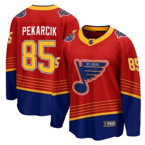 Juraj Pekarcik Men's Fanatics Branded St. Louis Blues Breakaway Red 2020/21 Special Edition Jersey