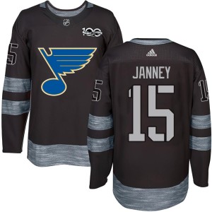 Craig Janney Men's St. Louis Blues Authentic Black 1917-2017 100th Anniversary Jersey