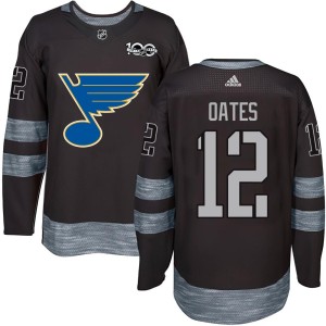 Adam Oates Men's St. Louis Blues Authentic Black 1917-2017 100th Anniversary Jersey