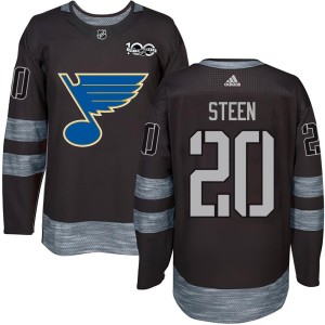 Alexander Steen Men's St. Louis Blues Authentic Black 1917-2017 100th Anniversary Jersey