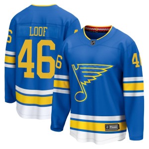 Leo Loof Youth Fanatics St. Louis Blues Breakaway Blue Home 2025 Jersey