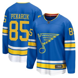 Juraj Pekarcik Youth Fanatics St. Louis Blues Breakaway Blue Home 2025 Jersey