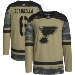 Marco Scandella Men's Adidas St. Louis Blues Authentic Camo Military Appreciation Practice Jersey