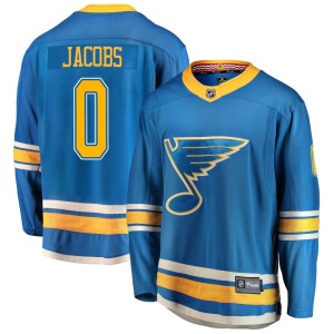Josh Jacobs Men's Fanatics Branded St. Louis Blues Breakaway Blue Alternate Jersey