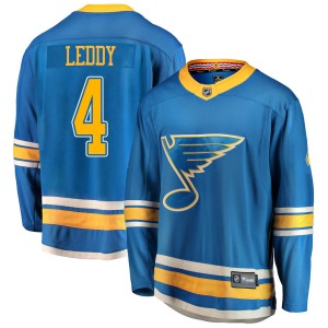 Nick Leddy Men's Fanatics Branded St. Louis Blues Breakaway Blue Alternate Jersey