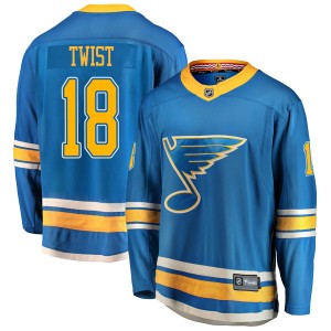 Tony Twist Men's Fanatics Branded St. Louis Blues Breakaway Blue Alternate Jersey