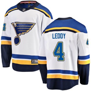 Nick Leddy Men's Fanatics Branded St. Louis Blues Breakaway White Away Jersey