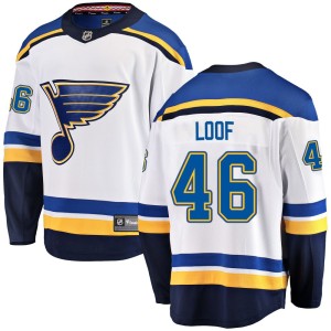 Leo Loof Men's Fanatics Branded St. Louis Blues Breakaway White Away Jersey