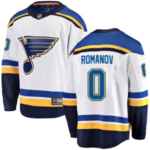 Georgi Romanov Men's Fanatics Branded St. Louis Blues Breakaway White Away Jersey