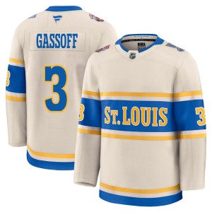 Bob Gassoff Youth Fanatics St. Louis Blues Premium Cream 2025 Winter Classic Jersey