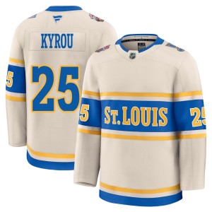 Jordan Kyrou Youth Fanatics St. Louis Blues Premium Cream 2025 Winter Classic Jersey
