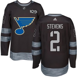 Scott Stevens Youth St. Louis Blues Authentic Black 1917-2017 100th Anniversary Jersey