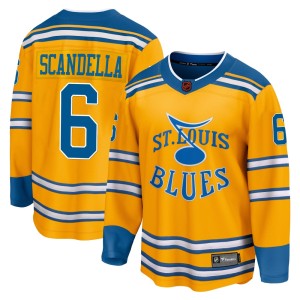 Marco Scandella Youth Fanatics Branded St. Louis Blues Breakaway Yellow Special Edition 2.0 Jersey