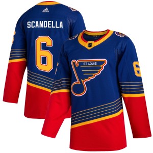 Marco Scandella Men's Adidas St. Louis Blues Authentic Blue 2019/20 Jersey