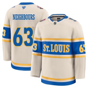Jake Neighbours Men's Fanatics St. Louis Blues Premium Cream 2025 Winter Classic Jersey