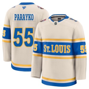 Colton Parayko Men's Fanatics St. Louis Blues Premium Cream 2025 Winter Classic Jersey